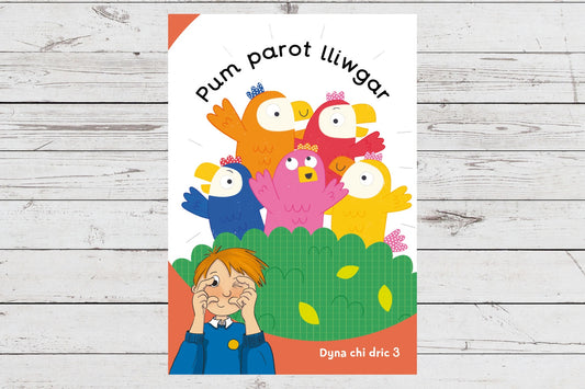 Pum parot lliwgar (cam 3)