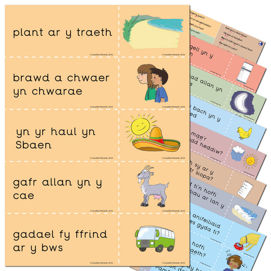 Tric a Chlic Step 3 - A4 Reading Strips with Picture (English-medium schools version)